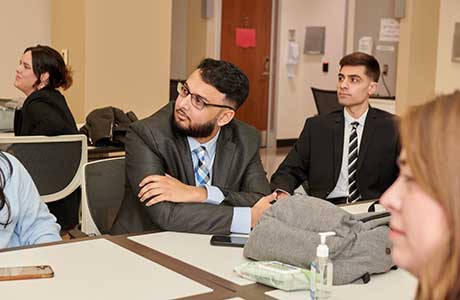 students listening