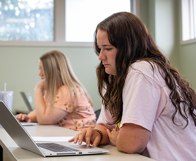 Students studying