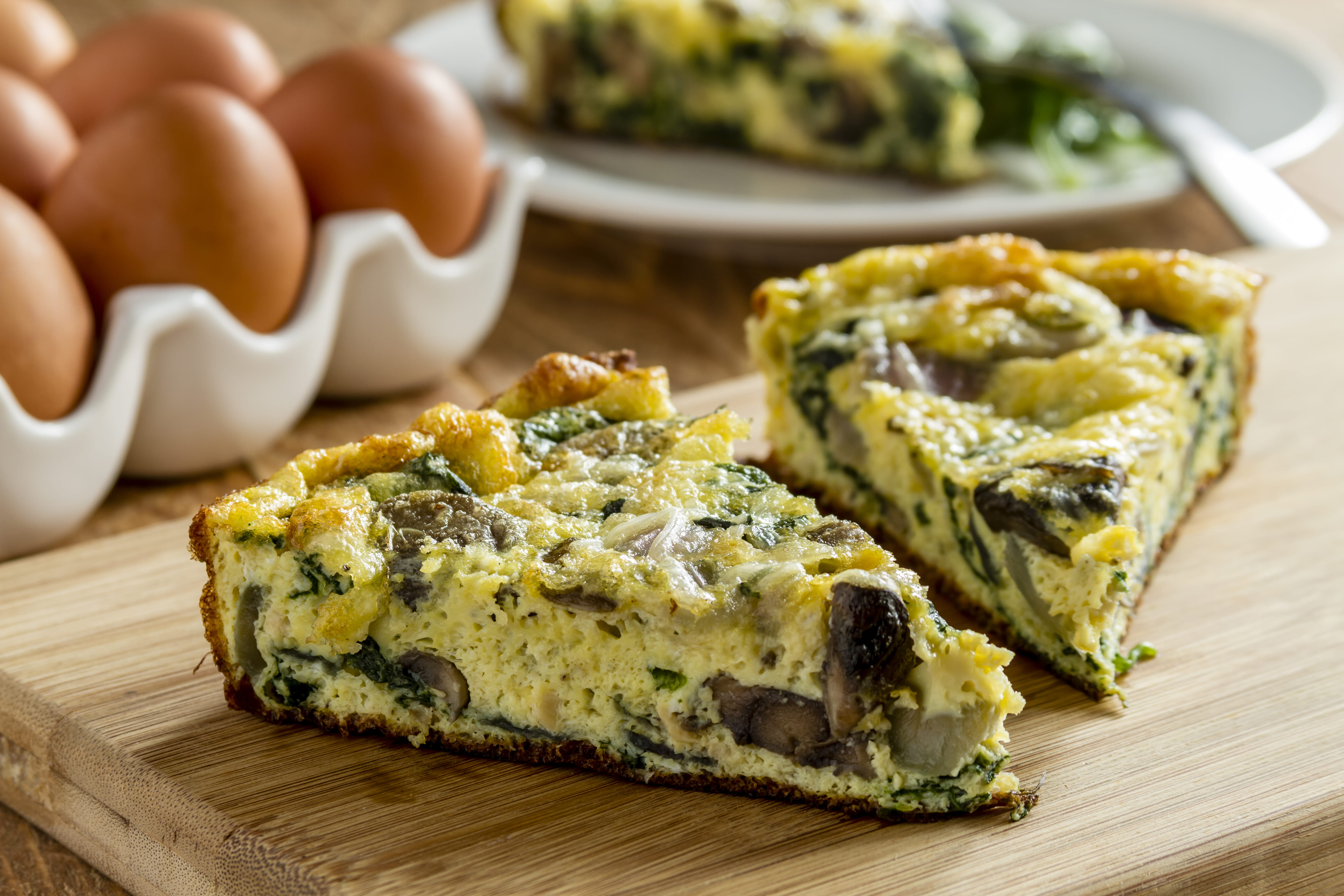 quiche on a plate