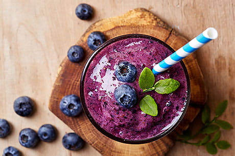 A blue smoothie.