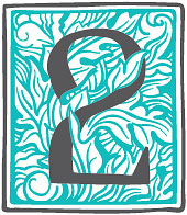 A floral Illustration featuring the number 2.