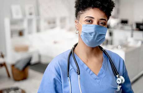 a nurse smiling